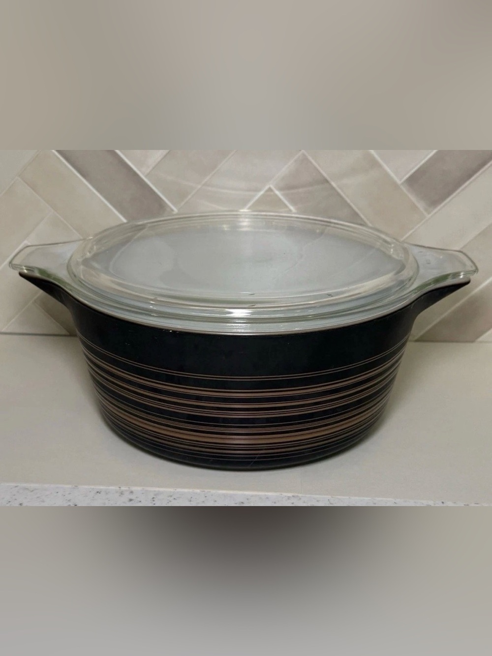 PYREX 475 - TERRA - 21/2 QT. COVERED CASSEROLE DISH LID - Vintage 1964 USA